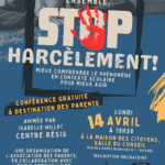 Conférence « Le harcèlement en milieu scolaire »